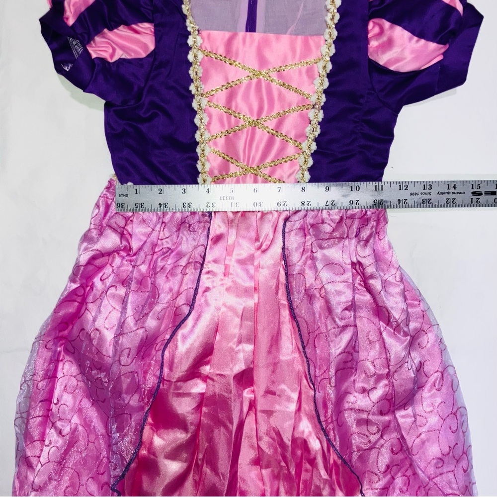 Rapunzel Disney Princess Tangled Dress Up Halloween Costume Set Girls Gown Wig - Picture 13 of 15